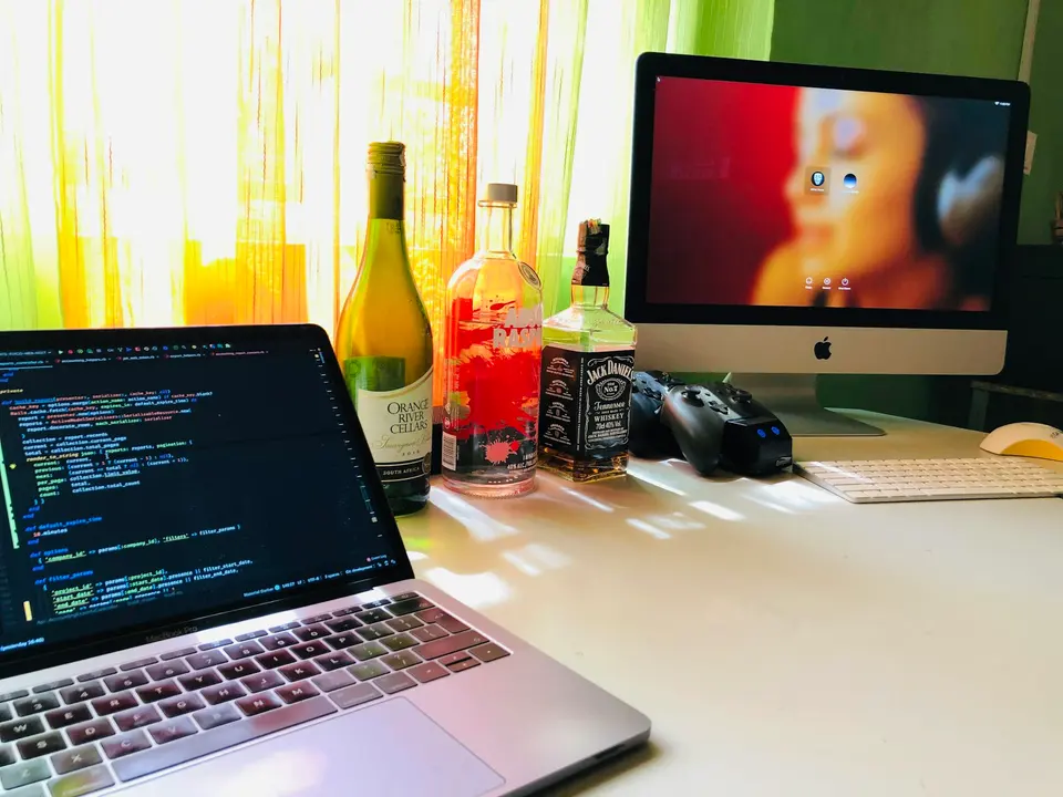 MacBook Pro on a desk ready for a weekend coding session